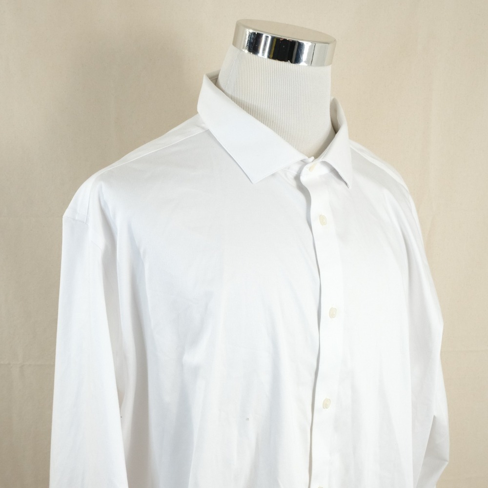 Awearness Kenneth Cole 20 36/37 Slim Fit Dress Shirt White Performance Non-Iron
